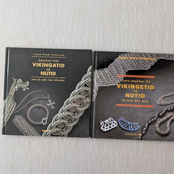 2 Books -How to make Viking Chain Jewelry & Modern Chains Chainmail - Petersen - Picture 1 of 8